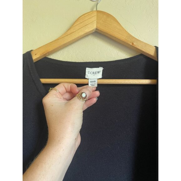 J. Crew Factory Vanessa XXS Black Knit Cardigan Coatiagan Jacket AN051 - Picture 8 of 10